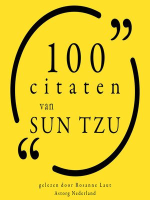 cover image of 100 citaten van Sun Tzu